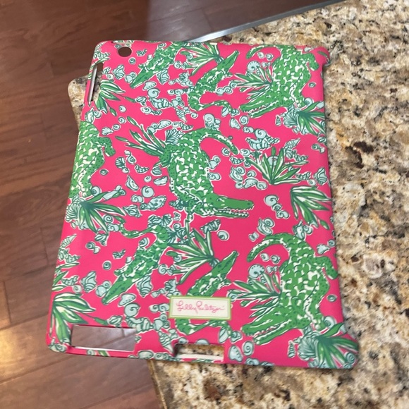 Lilly Pulitzer Alligator Green Pink iPad 2 Tablet Case Cover - Picture 7 of 7